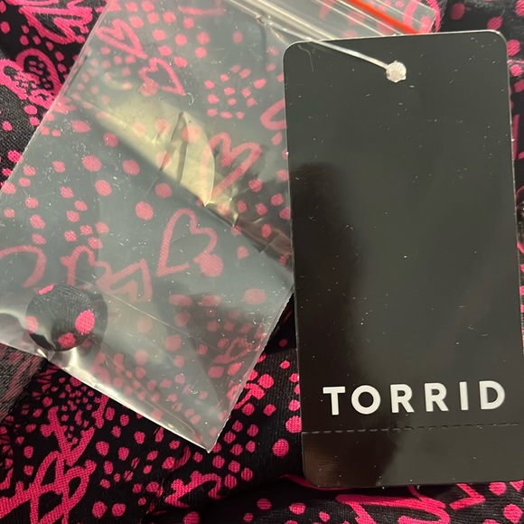 NWT So Pretty Heart Print Torrid Floral Long Sleeve  Adjustable Zip Dress Sz 5 - Picture 11 of 11